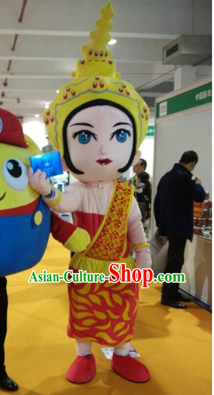 Free Design Professional Custom Mascot Uniforms Mascot Outfits Customized Commerical Thailand Princess Mascots Costumes