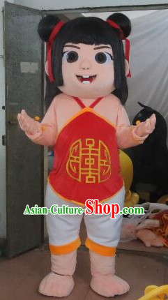 Professional Custom Mascot Uniforms Mascot Outfits Customized Cartoon Character Ne Zha Chinese Doll Mascot Costumes