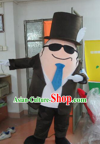 Professional Custom Made Mascot Uniforms Mascot Outfits Customized Walking Gentlemen Mascot Costumes