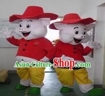 Mascot Uniforms Mascot Outfits Customized Walking Animal Mascot Costumes Pig Mascots Costume