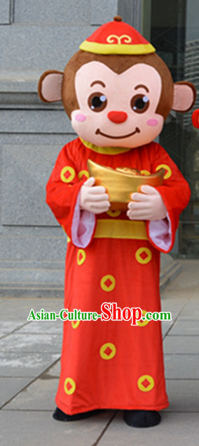 Mascot Uniforms Mascot Outfits Customized Walking Mascot Costumes Animal Monkey Cai Shen Money God Mascots Costume