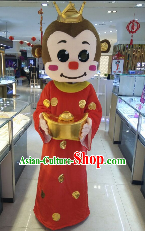 Mascot Uniforms Mascot Outfits Customized Walking Mascot Costumes Animal Monkey Cai Shen Money God Mascots Costume