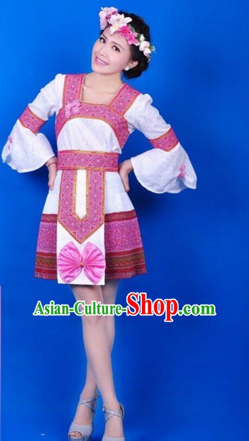 Chinese Traditional Miao Minority Clothing Complete Set for Women