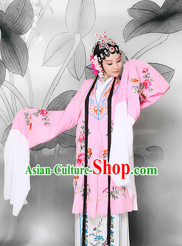 Chinese Opera Hua Dan Costumes and Headpieces Complete Set for Women