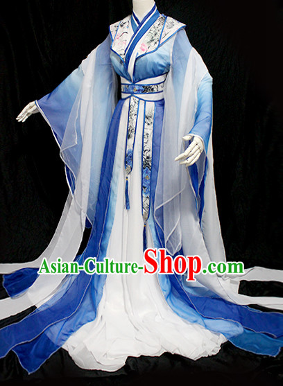 Chinese Ancient Empress Princess Queen Clothing and Headpieces Complete Set for Women Girls Adults Children