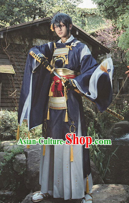 Japanese Cartoon Character Swordsman Swordmen Cosplay Costumes Complete Set for Men or Women