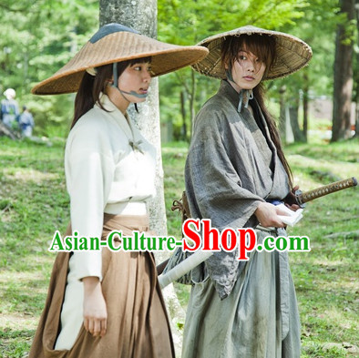 Traditional Japanese Ancient Swordsman Swordmen Costumes Complete Set for Men