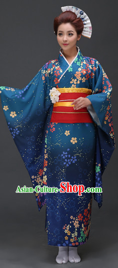 Japanese Traditional Kimono Clothing Complete Set for Women Girls Adults