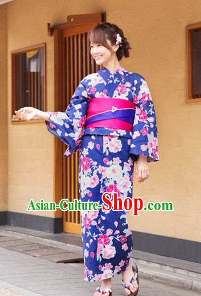 Japanese Traditional Kimono Garments Complete Set for Women Girls Adults