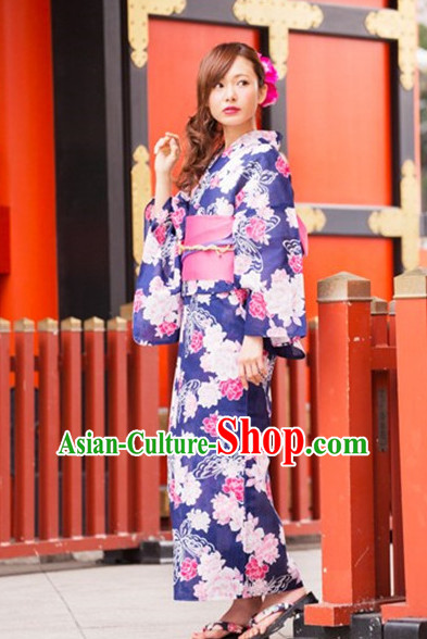 Japanese Traditional Kimono Garments Complete Set for Women Girls Adults