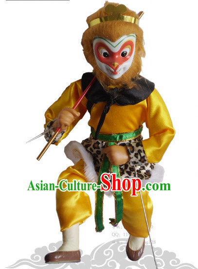 20 Inches High Sun Wukong Monkey King Hands Traditional String Puppet