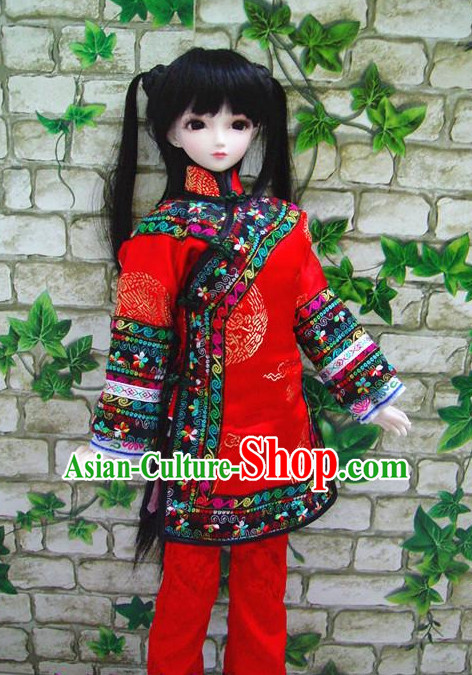 Chinese New Year Dance Costumes Complete Set for Women Girls Adults Children