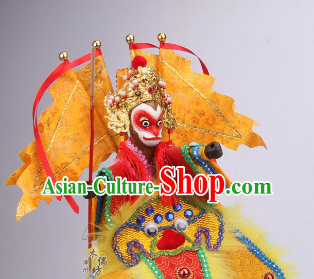 Top Traditional Chinese Ancient Handmade Sun Wukong Hand Marionette Puppet Hand Puppets