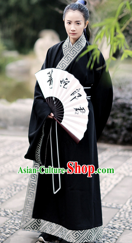 Ancient Chinese Han Dynasty Clothing Complete Set for Men