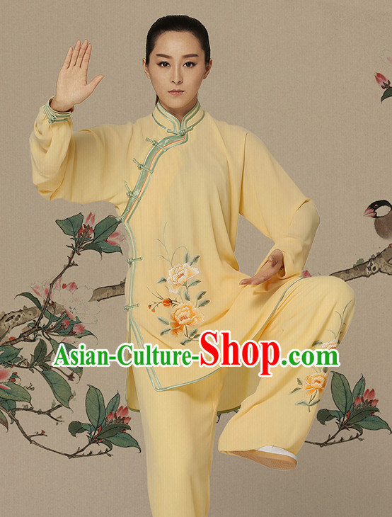 Top Kung Fu Competition Suits Kung Fu Gi Kung Fu Apparel Oriental Dress Wing Chun Apparel Taiji Uniform Chinese Kung Fu Outfit for Men Women Kids  Adults