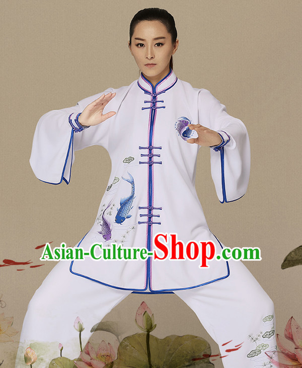 Top Kung Fu Competition Suits Kung Fu Gi Tai Chi Apparel Oriental Dress Wing Chun Apparel Taiji Uniform Chinese Kung Fu Outfit for Men Women Kids  Adults