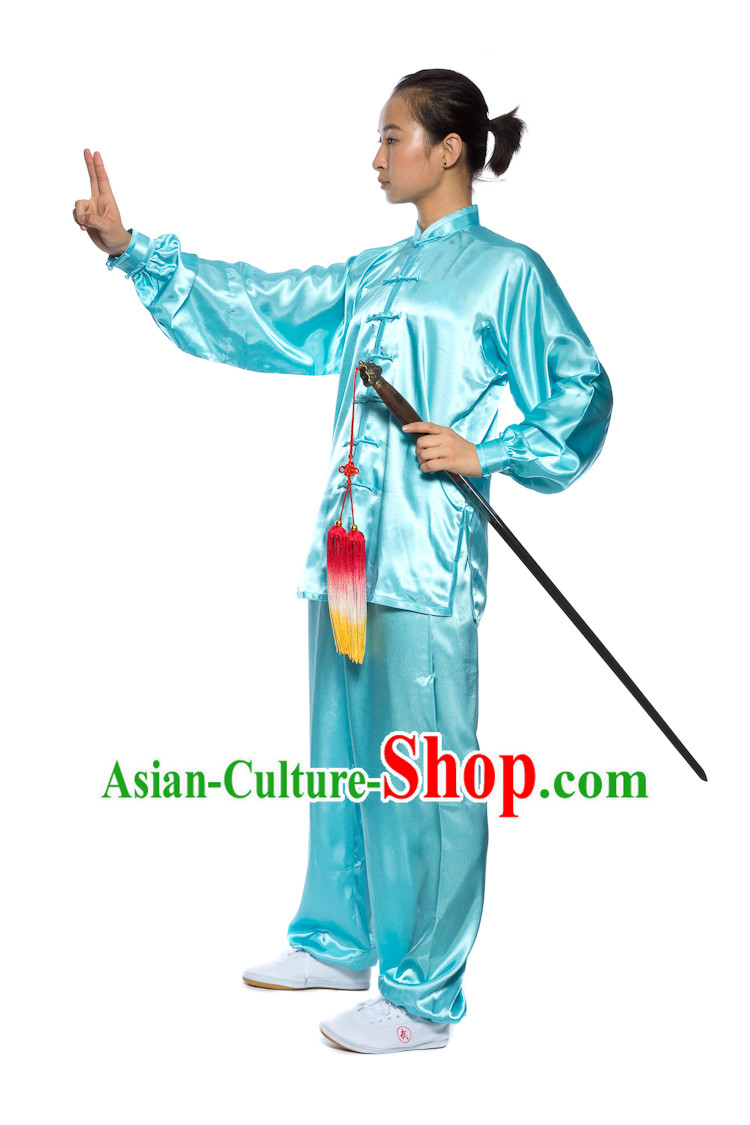 Chinese Traditional Kung Fu Martial Arts Practice and Competition Costume Wing Chun Apparel Taiji Tai Chi Uniform for Adults Children Men Women Boys Girls