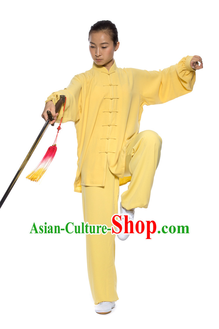 Chinese Traditional Kung Fu Martial Arts Practice and Competition Costume Wing Chun Apparel Taiji Tai Chi Uniform for Adults Children Men Women Boys Girls