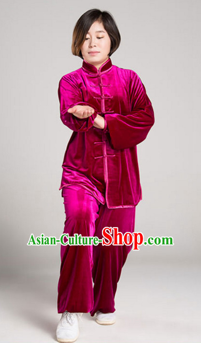 Chinese Asian Kung Fu Martial Arts Practice and Competition Costume Wing Chun Apparel Taiji Tai Chi Uniform for Adults Children Men Women Boys Girls