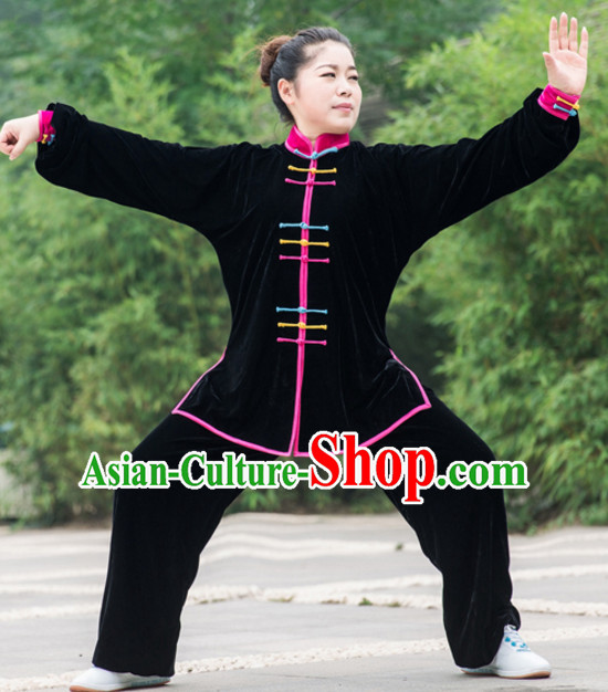 Chinese Asian Kung Fu Martial Arts Practice and Competition Costume Wing Chun Apparel Taiji Tai Chi Uniform for Adults Children Men Women Boys Girls