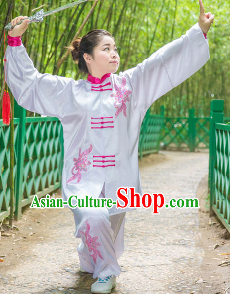 Chinese Asian Kung Fu Martial Arts Practice and Competition Costume Wing Chun Apparel Taiji Tai Chi Uniform for Adults Children Men Women Boys Girls