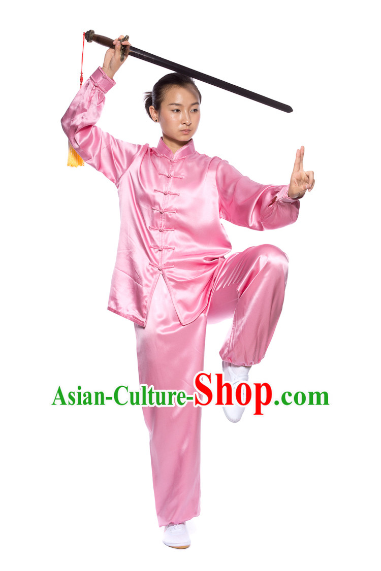 Chinese Traditional Kung Fu Martial Arts Practice and Competition Costume Wing Chun Apparel Taiji Tai Chi Uniform for Adults Children Women Girls