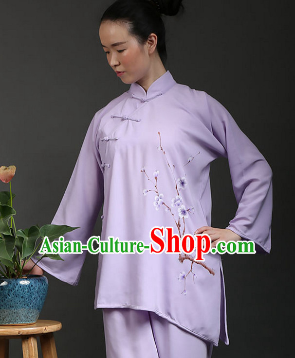 Chinese Asian Mandarin Kung Fu Martial Arts Practice and Competition Costume Wing Chun Apparel Taiji Tai Chi Uniform for Adults Children Men Women Boys Girls