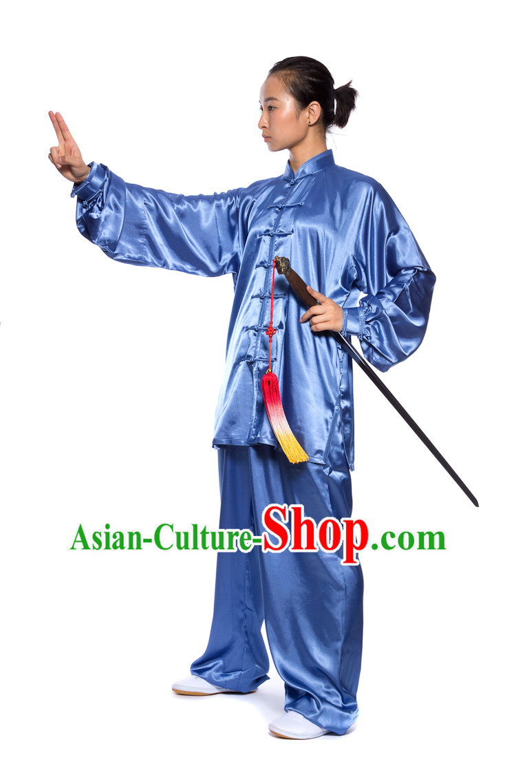 Chinese Traditional Kung Fu Martial Arts Practice and Competition Costume Wing Chun Apparel Taiji Tai Chi Uniform for Adults Children Women Girls