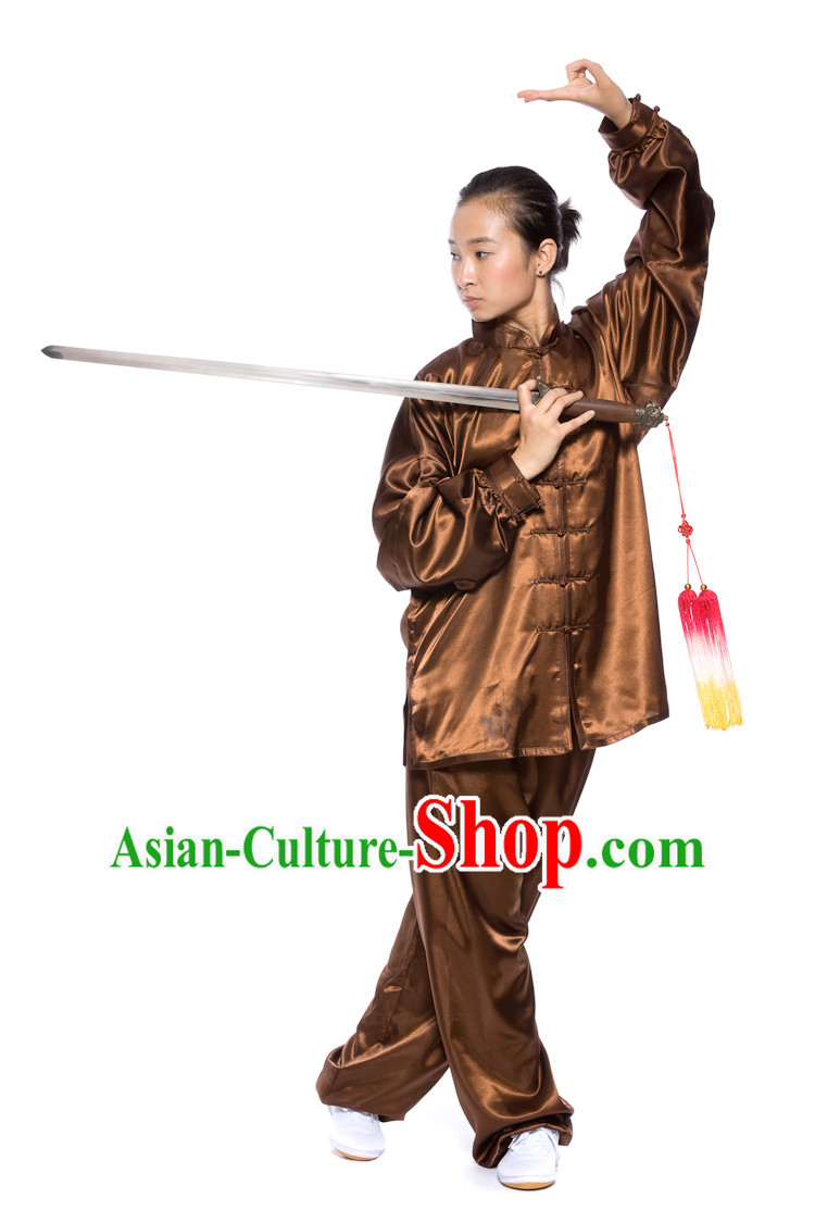 Chinese Traditional Kung Fu Martial Arts Practice and Competition Costume Wing Chun Apparel Taiji Tai Chi Uniform for Adults Children Men Women Boys Girls