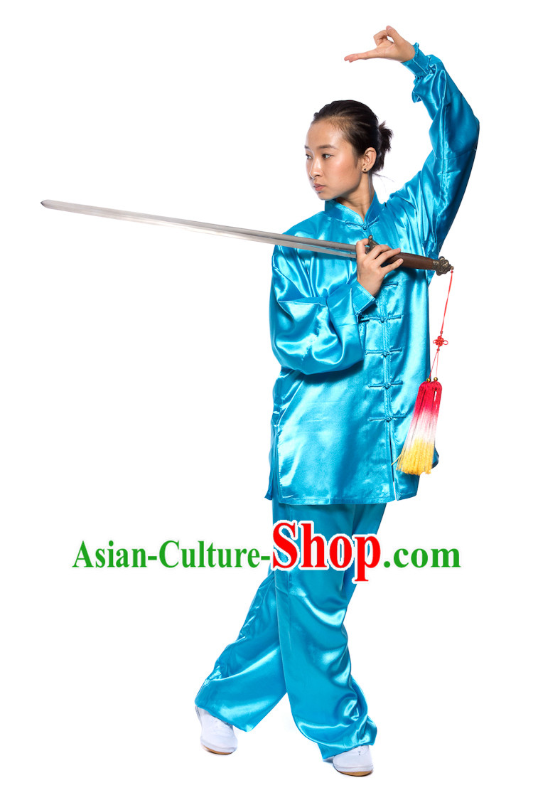 Chinese Traditional Kung Fu Martial Arts Practice and Competition Costume Wing Chun Apparel Taiji Tai Chi Uniform for Adults Children Men Women Boys Girls