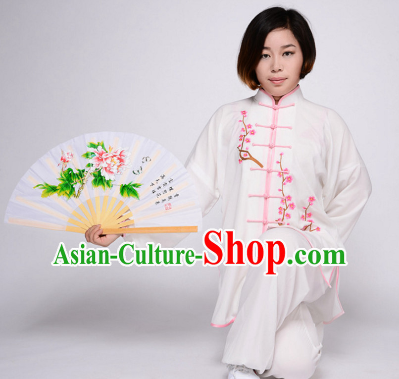 Chinese Asian Mandarin Kung Fu Martial Arts Practice and Competition Costume Wing Chun Apparel Taiji Tai Chi Uniform for Adults Children Men Women Boys Girls