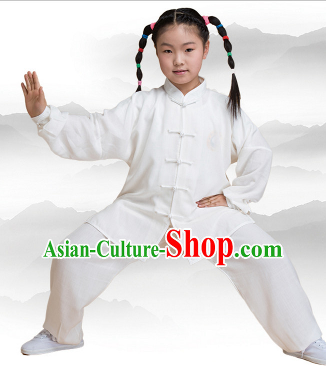 Chinese Asian Mandarin Kung Fu Martial Arts Practice and Competition Costume Wing Chun Apparel Taiji Tai Chi Uniform for Adults Children Men Women Boys Girls