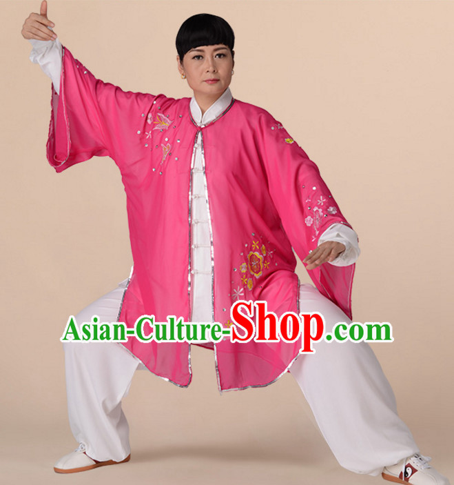 Chinese Asian Mandarin Kung Fu Martial Arts Practice and Competition Costume Wing Chun Apparel Taiji Tai Chi Uniform for Adults Children Men Women Boys Girls