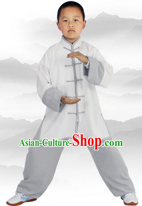 Chinese Asian Mandarin Kung Fu Martial Arts Practice and Competition Costume Wing Chun Apparel Taiji Tai Chi Uniform for Adults Children Men Women Boys Girls