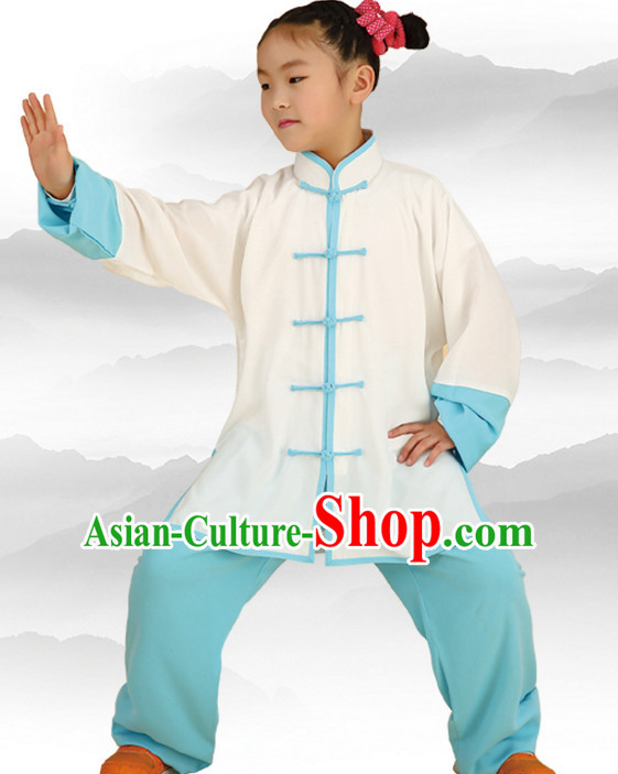 Chinese Asian Mandarin Kung Fu Martial Arts Practice and Competition Costume Wing Chun Apparel Taiji Tai Chi Uniform for Adults Children Men Women Boys Girls