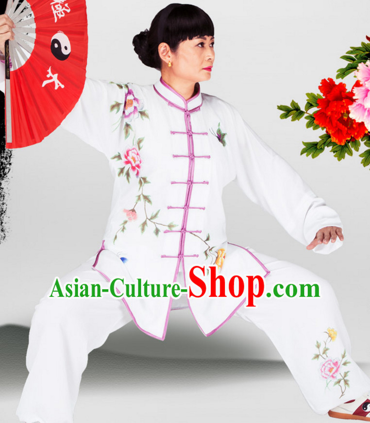 Chinese Asian Mandarin Kung Fu Martial Arts Practice and Competition Costume Wing Chun Apparel Taiji Tai Chi Uniform for Adults Children Men Women Boys Girls