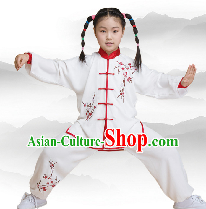 Chinese Asian Mandarin Kung Fu Martial Arts Practice and Competition Costume Wing Chun Apparel Taiji Tai Chi Uniform for Adults Children Men Women Boys Girls