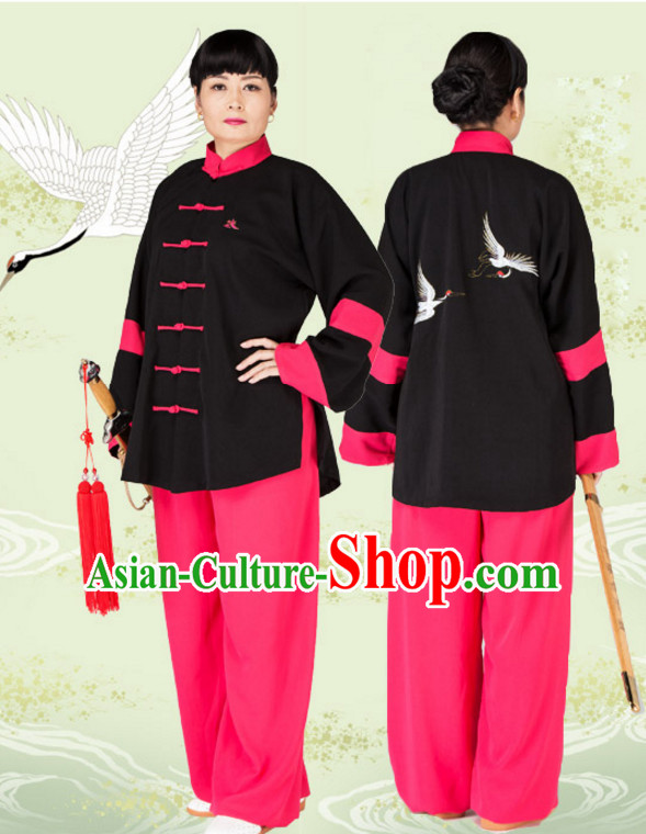 Chinese Asian Mandarin Kung Fu Martial Arts Practice and Competition Costume Wing Chun Apparel Taiji Tai Chi Uniform for Adults Children Men Women Boys Girls