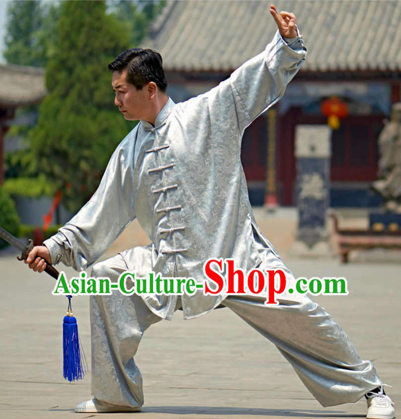 Chinese Asian Mandarin Kung Fu Martial Arts Practice and Competition Costume Wing Chun Apparel Taiji Tai Chi Uniform for Adults Children Men Women Boys Girls