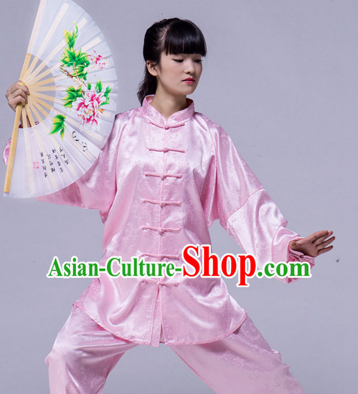 Chinese Asian Mandarin Kung Fu Martial Arts Practice and Competition Costume Wing Chun Apparel Taiji Tai Chi Uniform for Adults Children Men Women Boys Girls