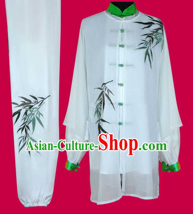 Embroidered Bamboo Tai Chi Taiji Competition Uniform Outfits