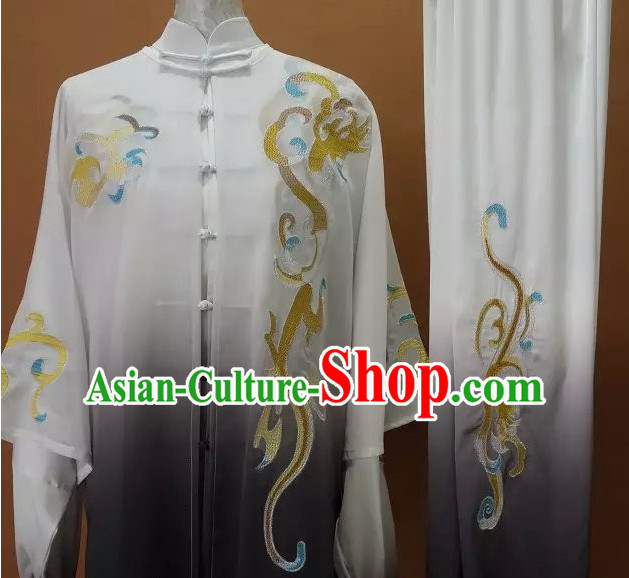 Top Embroidered Mandarin Tai Chi Taiji Martial Arts Competition Uniforms Dresses Suits Outfits