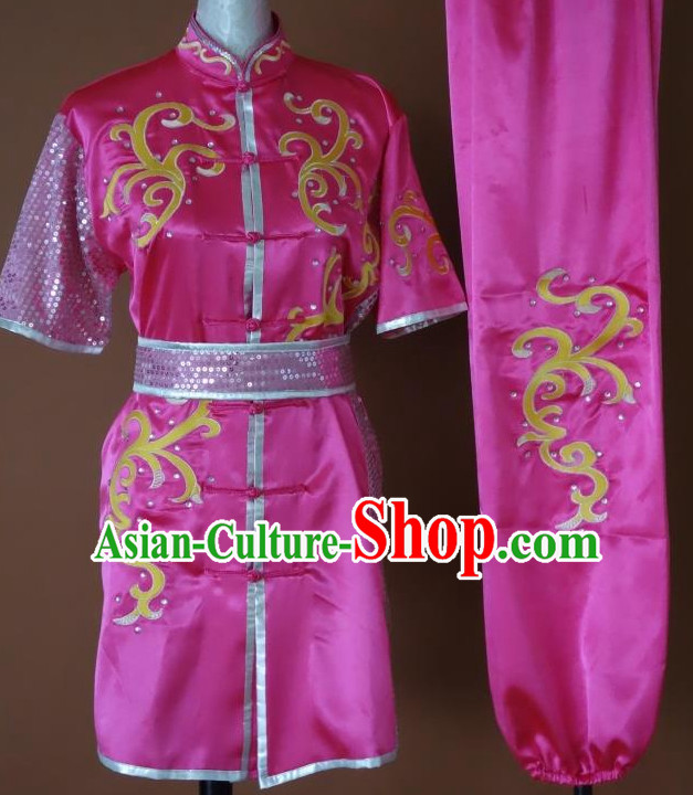 Top Embroidered Mandarin Tai Chi Taiji Kung Fu Martial Arts Competition Uniform Dresses Suits Outfits for Adults