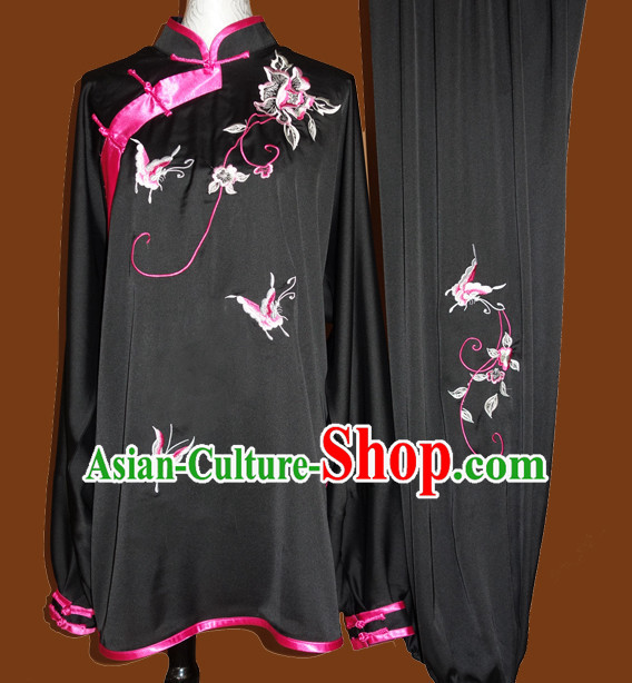 Top Tai Chi Taiji Kung Fu Gongfu Martial Arts Competition Uniforms Dresses Suits Outfits for Adults