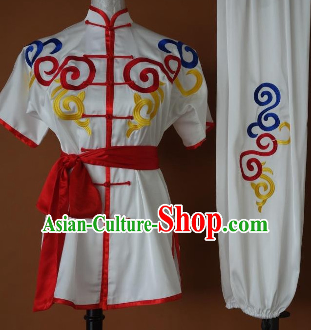 Top Tai Chi Taiji Kung Fu Gongfu Martial Arts Wu Shu Competition Uniforms Dresses Suits Outfits for Adults and Kids