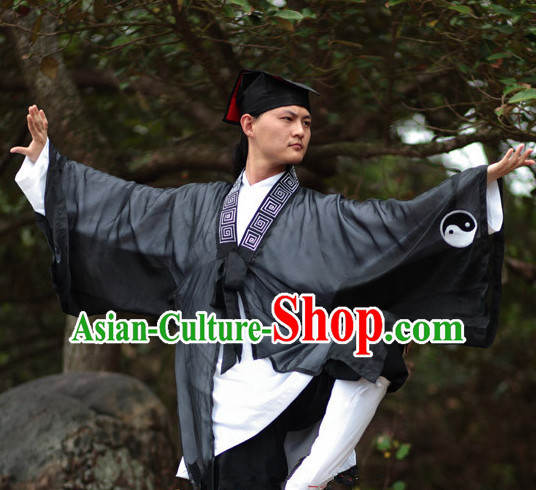 Chinese Folk Taoist Clothes for Men Women Adults Kids Children