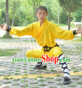 Yellow Chinese Folk Shaolin Monk Uniform