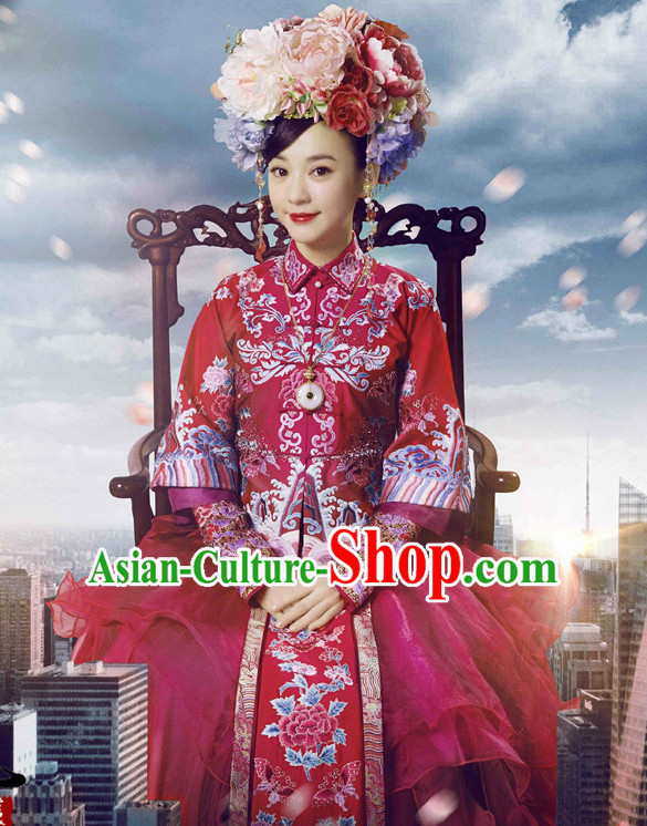 Qing Dynasty Bu Bu Jing Xin Princess Royal Clothing for Women