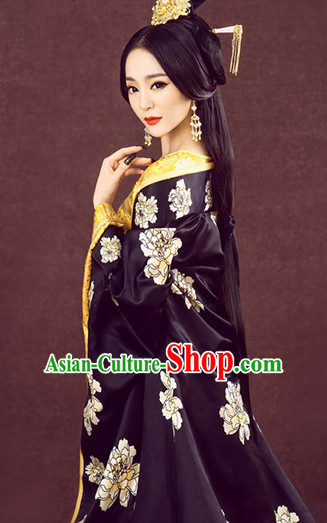 Ancient Chinese Queen Clothing and Headdress Complete Set for Women