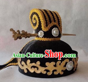 Handmade Ancient Traditional Chinese Embroidered Emperor Hat